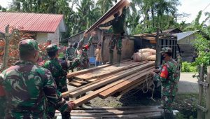 HUT TNI ke-75 Kodim 0115/Simeulue laksanakan RTLH Milik Warga di desa Lugu