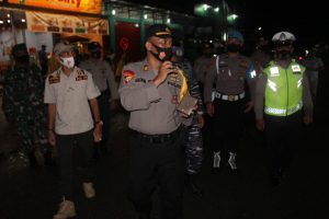 Polres Simeulue Bersama TNI, Satpol PP dan WH Laksanakan Patroli Malam Ops Yustisi Penegakan Prokes