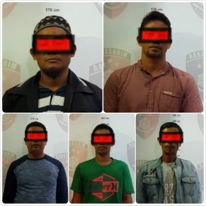 Team Elang Resmob Satreskrim Polres Simeulue, Amankan 5 Orang Pelaku Pengeroyokan dan Penganiayaan Nelayan