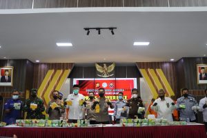 Kapolda Aceh Pimpin Konferensi Pers Pengungkapan Kasus Narkotika Jenis Sabu Seberat 61 Kg