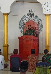 Perwira TNI AD, Kodim 0115/Simeulue Khutbah Jum’at di Mesjid Nurul Yakin Kecamatan Simeulue Barat