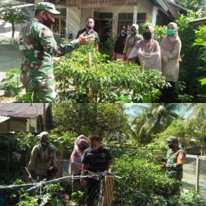 Babinsa Koramil 02/Simeulue Tengah dan PPL Bersinergi Memberikan Motivasi Kepada Warga Binaannya