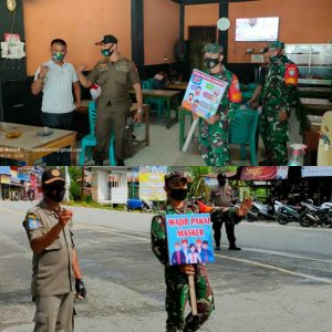 Operasi Yustisi Razia Masker Dalam Rangka Upaya Memutuskan Mata Rantai  Penyebaran Covid 19 di Wilayah Kodim 0115/Simeulue