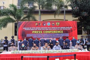 Polda Aceh Bersama Tim Gabungan Lainnya Kembali Ungkap Kasus Sabu 50 Kg  dan Ganja 194 Kg