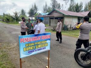 Pos Ramil dan Polsek Gelar Penegakan Pendisiplinan Protokol Kesehatan