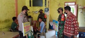 Koramil 03/Teupah Selatan Bersama Polsek dan Staf Kecamatan Gelar Razia Masker Dalam Operasi Yustisi