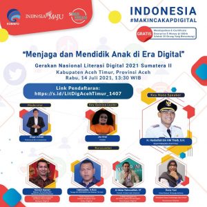 Literasi Digital Aceh Timur Bertema ” Menjaga dan Mendidik Anak di Era Digital”