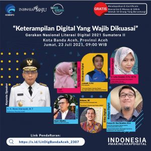 Literasi Digital Kota Banda Aceh Bertema ” Keterampilan Digital Yang Wajib Di Kuasai “