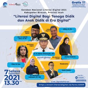 Literasi Digital Kabupaten Bireuen Bertema ” Literasi Digital Bagi Tenaga Didik dan Anak Didik di Era Digital”