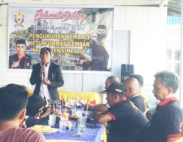 Zul Hamzah Kembali di Kukuhkan Sebagai Ketua GEMPAR Kabupaten Simeulue